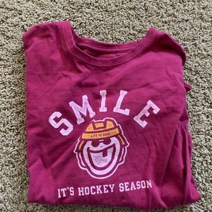 Smile it’s hockey season life is good long sleeve shirt
